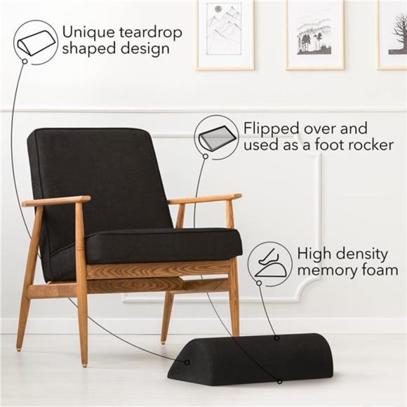 Foot Rest for Under Desk at Work w/Premium ComfortFoam™ - Desk Foot Rest - Picture 2 of 6